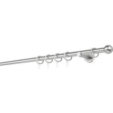 Gardinenzubehör Ondeco Vorhangstangenset Edelstahl 20mm Ball 370cm