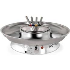 Fondue Nostalgia Electric Fondue Pot Set 10 oz Stainless Steel Forks