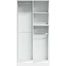 vidaXL Garderobeskap Hvit 100 x 50 x 200 cm Garderobe 100x200cm