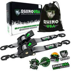 Rhino USA Retractable Ratchet Straps 2-Pack 2 Inch x 10 Feet