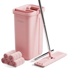 Pink Mop and Bucket with Wringer Set