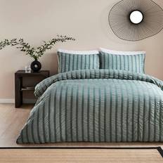 Dunelm Westley Seersucker Duvet Cover Green (200x135cm)