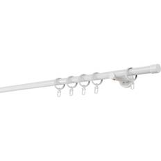 Gardinenzubehör Mydeco Vorhangstangenset 20mm 1-lauf Wandträger 6,5cm Weiß