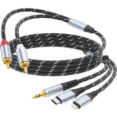 DCNETWORK 3.5mm to RCA Audio Adapter 6FT