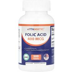 Vitamatic Folic Acid 400 Mcg 500 Tablets