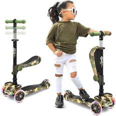 Hurtle 3-Wheeled Scooter for Kids, Camouflage