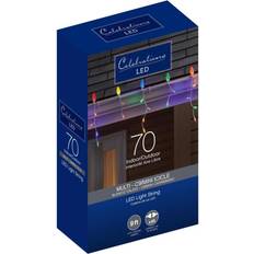 Celebrations Blue LED C9 Multicolored 70 ct Icicle Christmas Lights Christmas Lighting