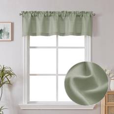 Linen Valances Chyhomenyc Chyhomenyc Bennet Light Sage Green Valance for Windows
