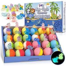 Toiletries Bygg1 Bath Bombs 24 Pcs with Glow In The Dark Surprise Inside