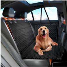LOVMOR Dog Car Seat Cover For Back Seat Black Medium