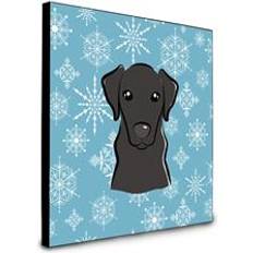 Fibre Wall Decor Carolines Treasures Snowflake Black Labrador Artwork Panel Wall Decor
