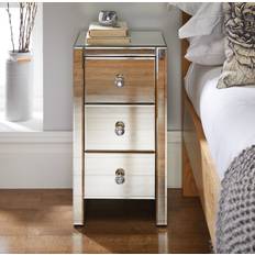 Furniturebox UK Murano Contemporary Mirrored Bedside Table