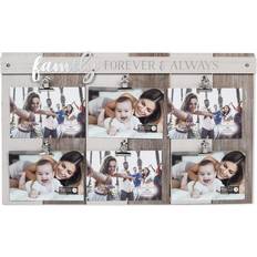 Prinz 6 Opening Family Forever Always Sentiment Collage Picture with Metal Word Photo Frame