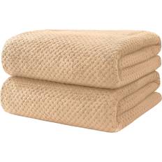 HOMEXCEL Set Pack of 2 27 x 54 Inches Bath Towel Brown