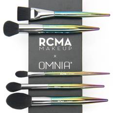RCMA Makeup Omnia Professional Brush Set - Premium Synthetic Fibers Iridescent