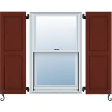 Windows Ekena Millwork Ekena Millwork 16 1/2 W x 50 H Rustic Three Board Primed Tan Window Shutter