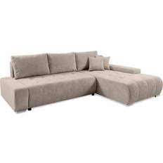 XXXlutz Meblito Ecksofa Tragel L Form mit Schlaffunktion Sofa 265cm 4-Sitzer