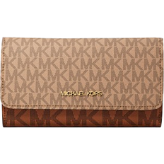 Michael Kors Jet Set Large Signature Logo Wallet - Brown