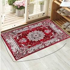 Langley Street Luxury Entrance Traditional Door Mat 60cm W x 110cm L Red