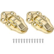Building Materials Uxcell Retro Style Duckbilled Toggle Hasp Latch 2 Pack Gold