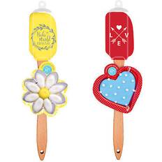 Bakeware R&M International Daisy And Heart Spatula & Set - Multicolored Cookie Cutter