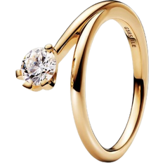 Pandora Nova Lab-grown Diamond Asymmetric Ring 0.50 carat tw 14k Gold 14k Gold Lab-Grown Diamond Clear Sz