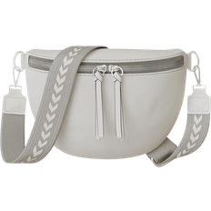 Kmisso Damen Crossbody Umhänge Hand Tasche - White