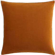 H&M i bomullsfløyel 50x50 Putetrekk Brun (50x50cm)