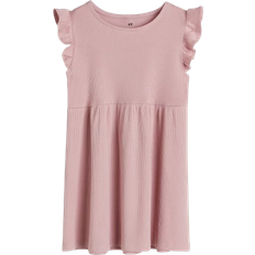 H&M Girls Pink Ribbed jersey dress