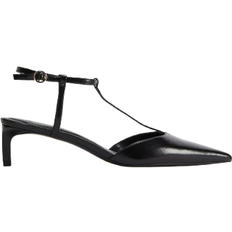 H&M Spitze Pumps Mit T-Riemen - Schwarz