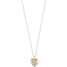 Snö of Sweden Brooklyn Heart Pendant Necklace Plain Gold 45cm