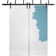 Doors SartoDoors Closet Barn Bypass Doors 48 84 inches Planum 0010 Primed Sliding Door (x)
