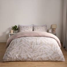 OHS Tropical Leaf Duvet Cover White, Natural (230x220cm)