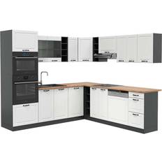 Cuisines Équipées Vicco Cuisine en Angle R-Line PT Chêne Blanc Cottage Anthracite