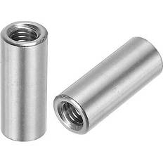 Building Materials Uxcell 6 Pcs Round Connector Nuts M6x20x10mm Coupling Nut Sleeve Rod Bar Stud Nut