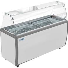 Freezers KoolMore Manual Defrost Gelato Dipping Cabinet 70 in 20 cu ft White