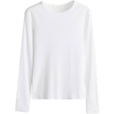 H&M Ribbed Cotton Top - White