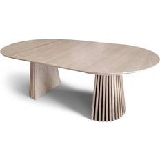 Måne Lamel M. Tillægsplader - Hvidlakeret Eg Ø120-165-210 cm Spisebord 120x210cm