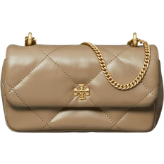Tory Burch Mini Kira Diamond Quilt Flap Bag - Taupe Oak
