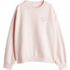 H&M Sweatshirt Mit Textmotiv - Rosa