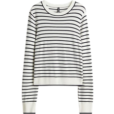 Streifen Pullover H&M Fine Knit Jumper - Cream/Striped