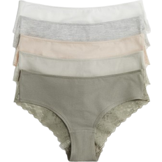 H&M Hipster Briefs 5-pack - Khaki Green/Light Gray Melange