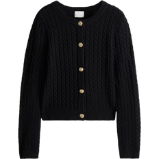 XXS Cardigans H&M Cable Knit Cardigan - Black