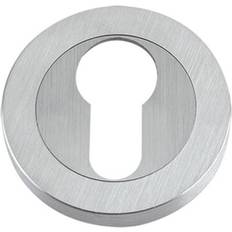 Fulton & Bray Euro Profile Escutcheon Satin Chrome 5cm H x 5cm W x 0.8cm D 1pcs 8x50mm