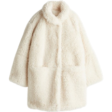 Bontjas Jassen H&M Fluffy Coat - Cream White