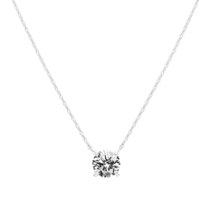 CZ Dainty Choker Necklace - Silver/Transparent
