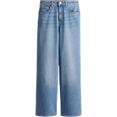 H&M Wide High Jeans - Ljus Denimblå