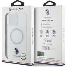 U.S. Polo Assn. iPhone 16 Pro Mobilskal MagSafe IML Ring Vit