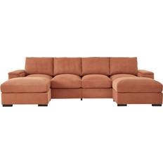 Latitude Run Sectional Deep Seat Couch with Ottomans Sofa 122" 4 Seater