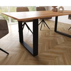 Møbler DeLife Edge 200 x 100 S Akazie Natur Kufe Schwarz Esstisch